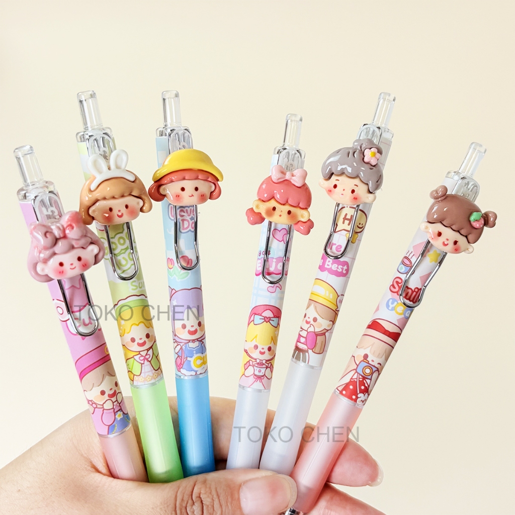 

Pulpen Gel Pencet Kartun Imut 0.5mm 1 PCS - Alat Tulis Anak Perempuan untuk Sekolah