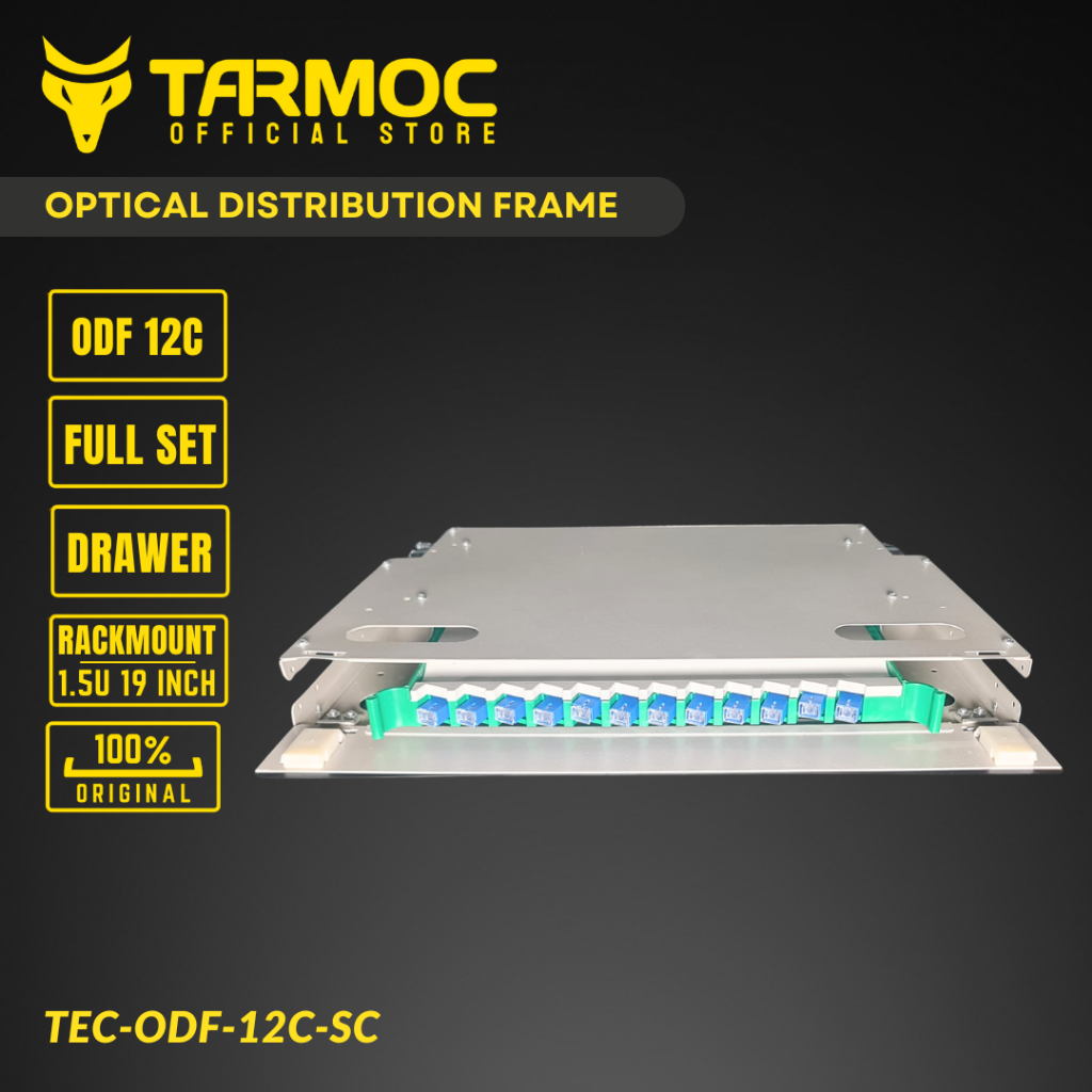 Tarmoc TEC-ODF-12C-SC | Fiber Optic ODF 12 Core / OTB 12 Core SC Lengkap
