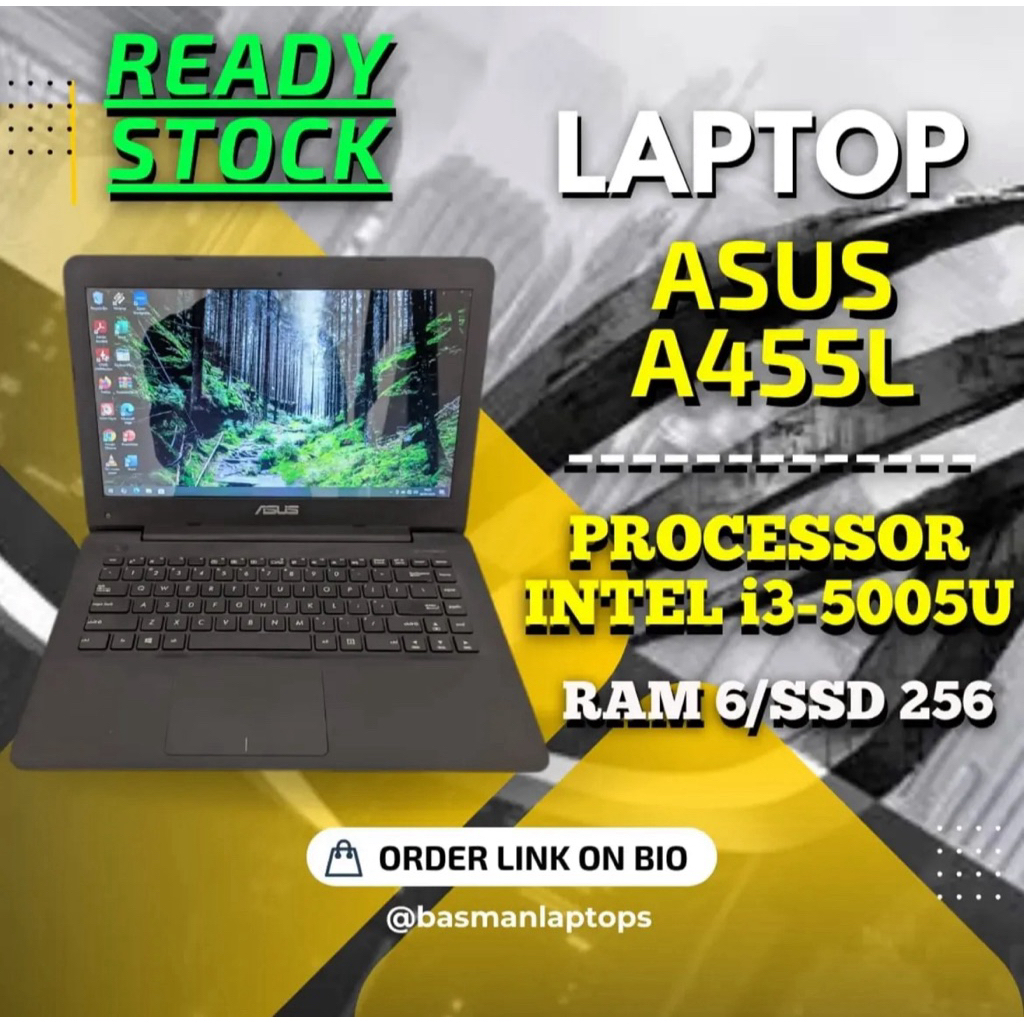 LAPTOP ASUS A455L Core i3 PAKAI SSD - LAPTOP BEKAS MALANG - LAPTOP KULIAH - LAPTOP MALANG - LAPTOP M