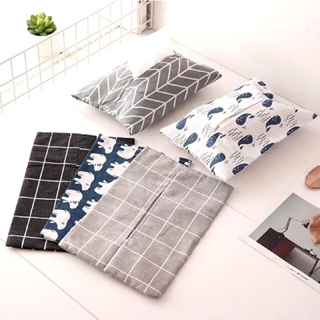 Kotak Tisu Bahan Kain Tempat Tisu nahan kain lucu Organizer rumah tempat tisu