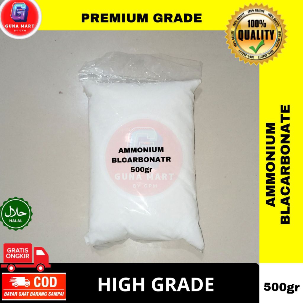 Amoniak Makanan 1 KG /500GR/HALAL / Amoniak Kue / Ammonium Bicarbonate