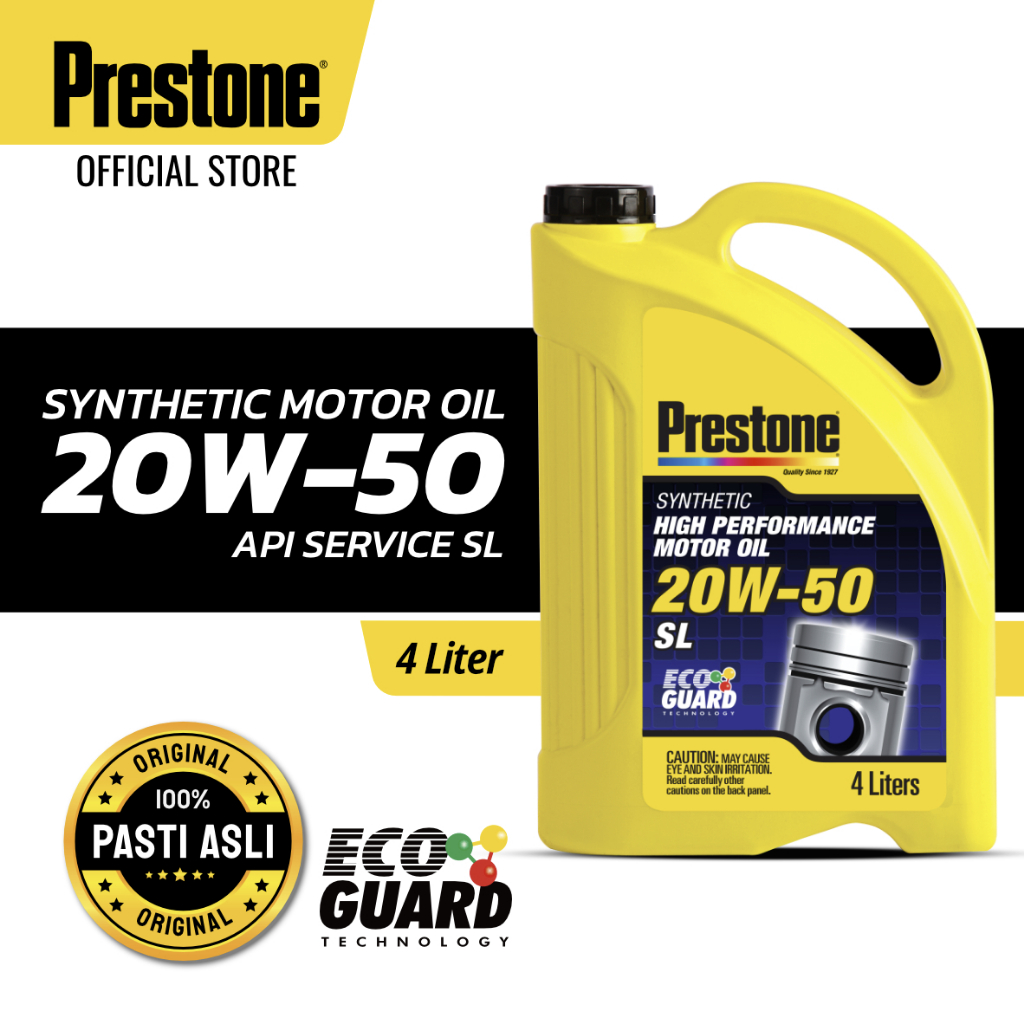 Prestone Synthetic Motor Oil 20W-50 4L Oli Mesin Mobil