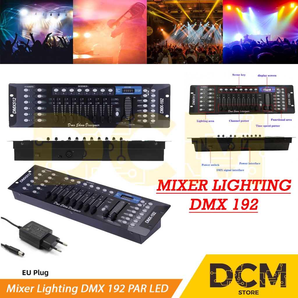 Mixer Lighting DMX 512/192 DMX192 DMX Controller Lampu Panggung Redsun