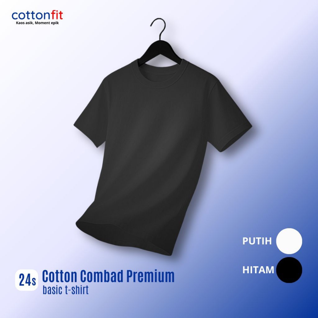 Kaos Polos Combed 24s || Kaos Polos Hitam || Kaos Polos Dewasa