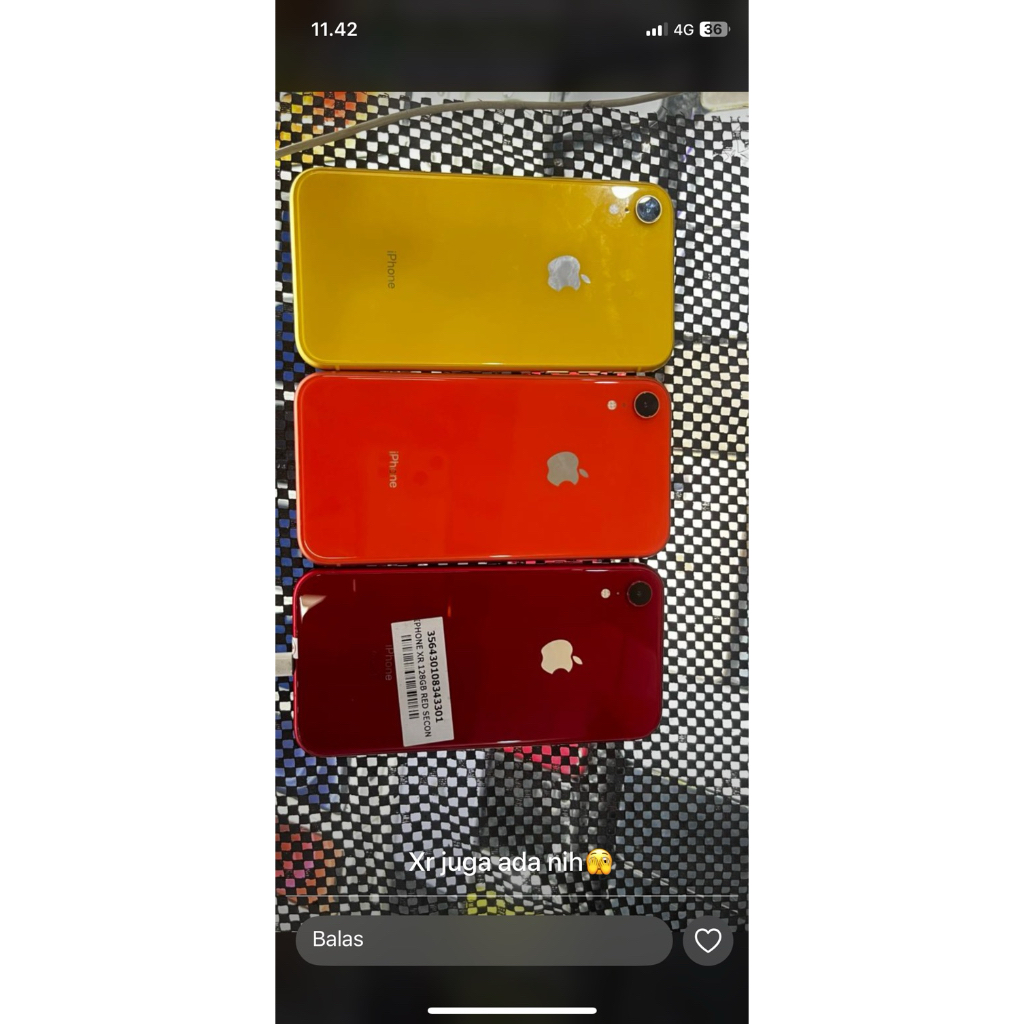 gawai iphone xr seken arfstore