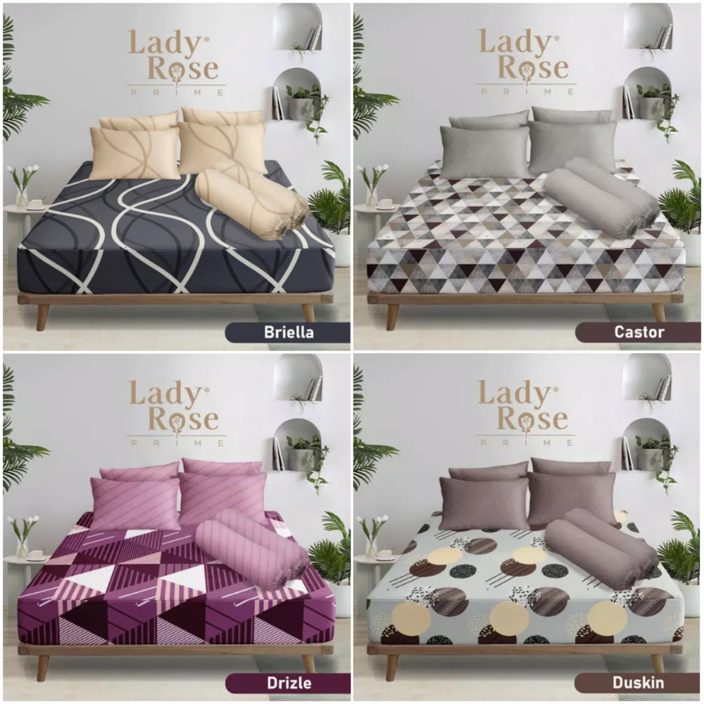 Sprei Lady Rose Prime Size 180 x 200 ( 6 kaki ) Tinggi 30 cm Motif Minimalis 2