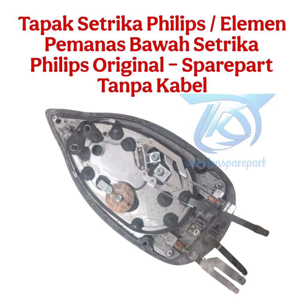 Tapak Setrika Philips / Elemen Pemanas Bawah Setrika Philips Original – Sparepart Tanpa Kabel