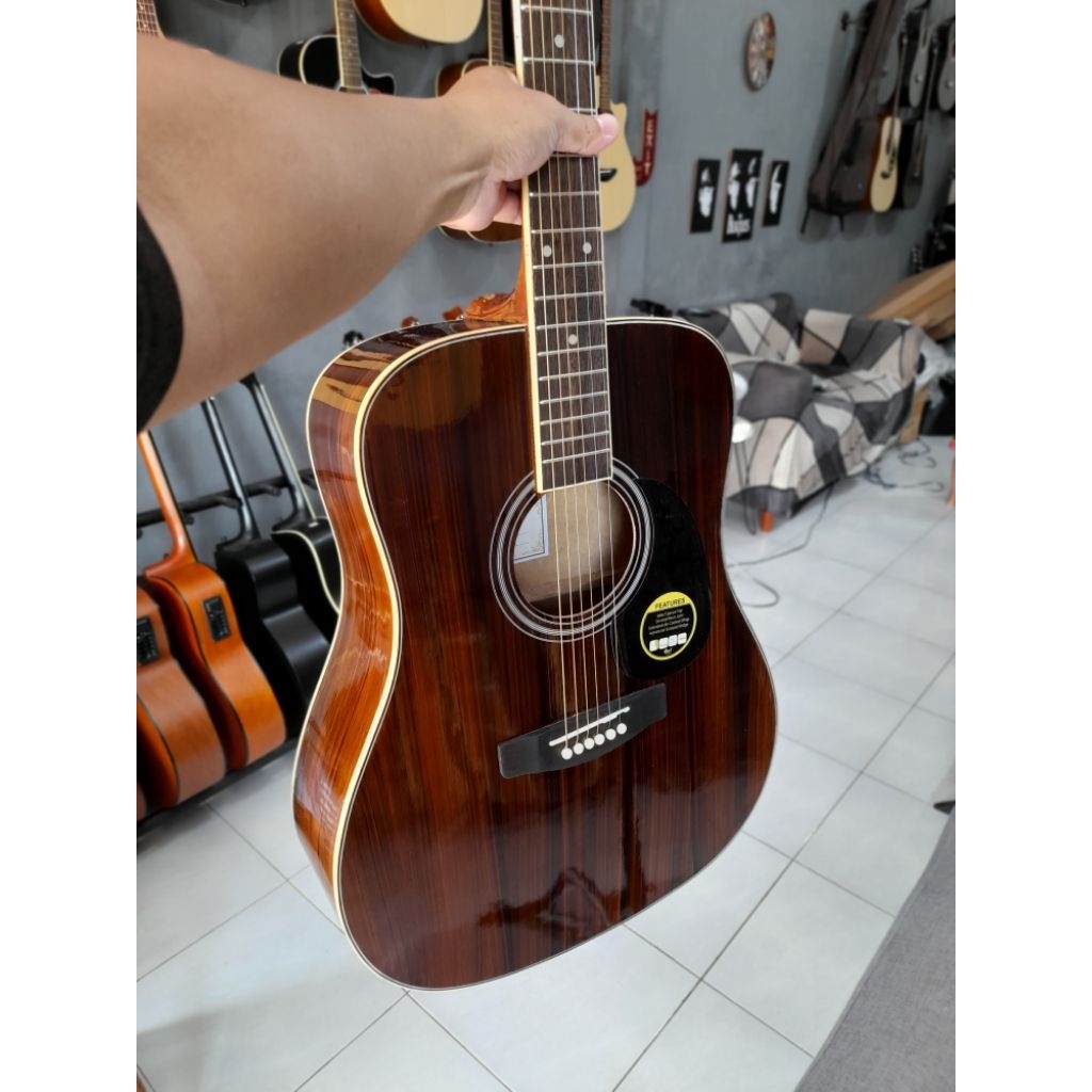 Gitar cord custom glossy.gratis paking kayu