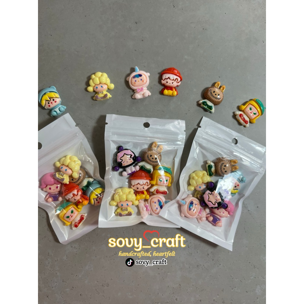 Resin clay karakter Mix 6 pcs