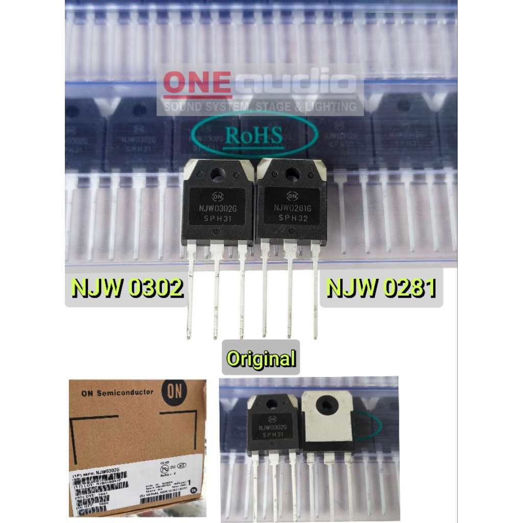 Dreambrown_ Transistor Final Njw 0302 / 0281 1 Set Transistor Njw 0302 0281 1 Set Original Merek On
