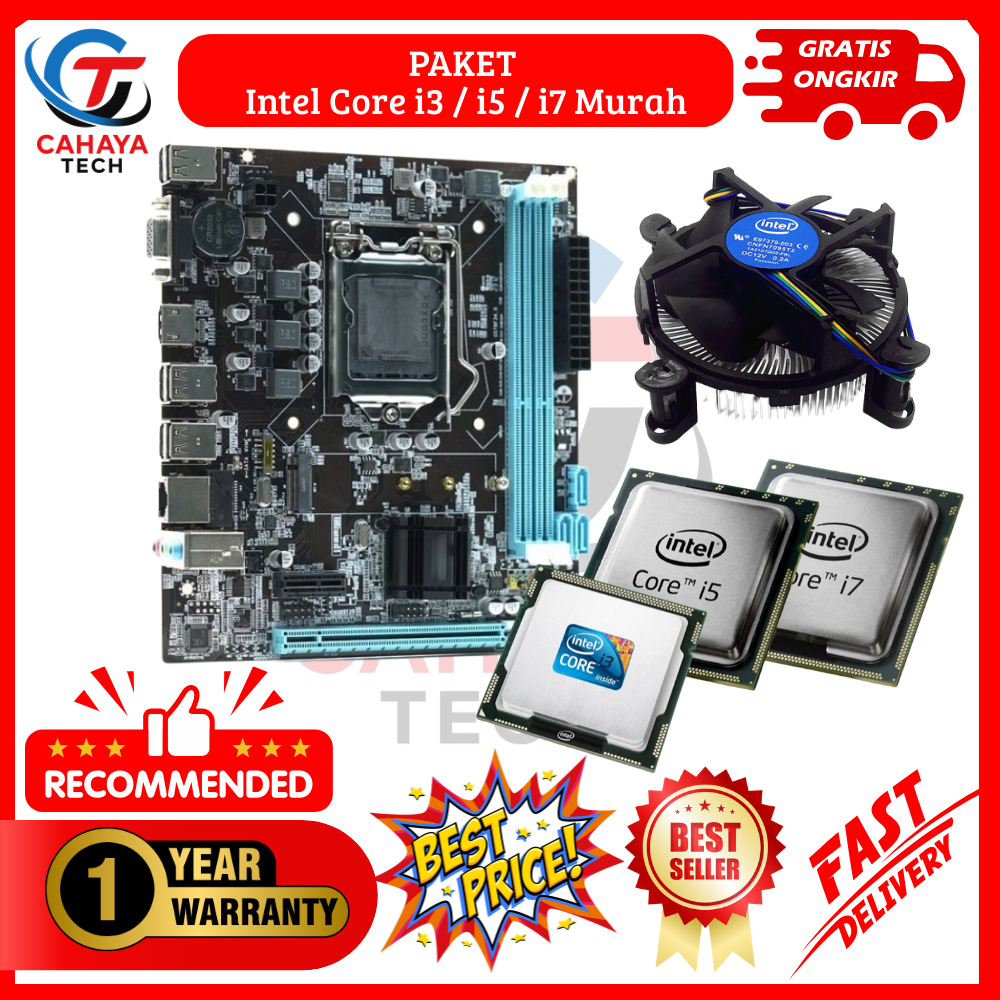 PAKET i5 2400 | i5 3470 | i7 2600 | i7 3770 (Gen2/3) + Motherboard H61 Nvme USB 3.0 GARANSI