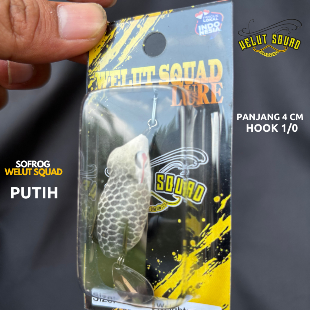 SOFROG WELUT SQUAD UKURAN 4CM HOOK 1/0