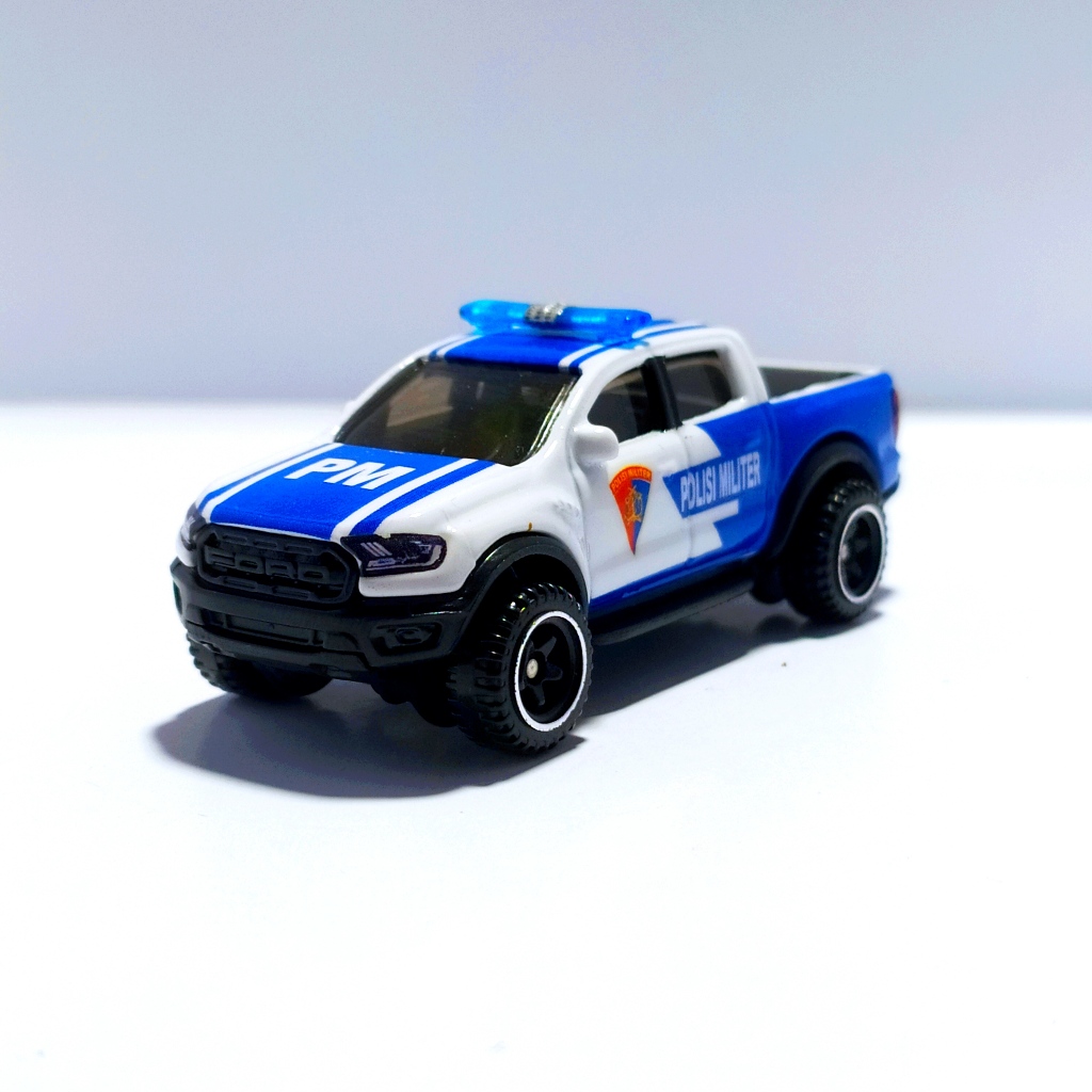 Hot Wheels Ford Ranger Raptor 1:64 Metal Diecast Custom Polisi Militer Angkatan Laut POMAL Mobil PM 