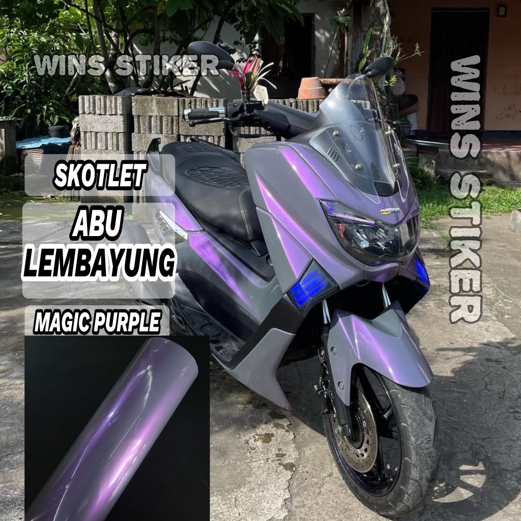 Skotlet Stiker Motor Abu Lembayung Ungu Skotlet GREY Lembayung Ungu Skotlet Grey Violet Volcano
