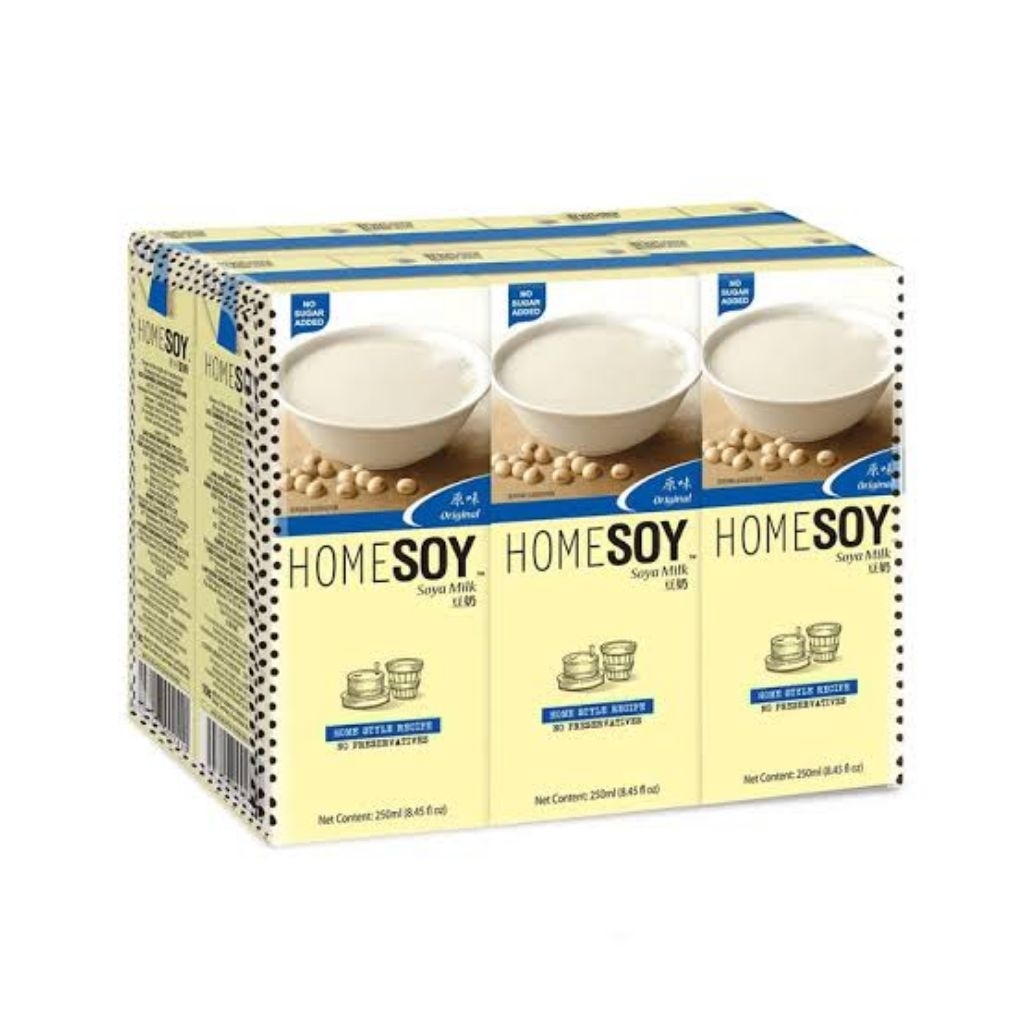 

HomeSoy Original Soya Milk Susu Kedelai NO SUGAR ( isi 6 x 250ml )