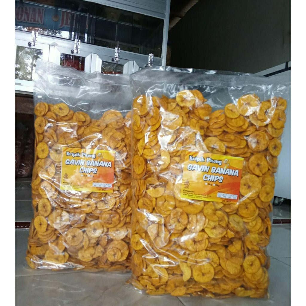 

kripik pisang koin rasa manis kemasan 1000gram