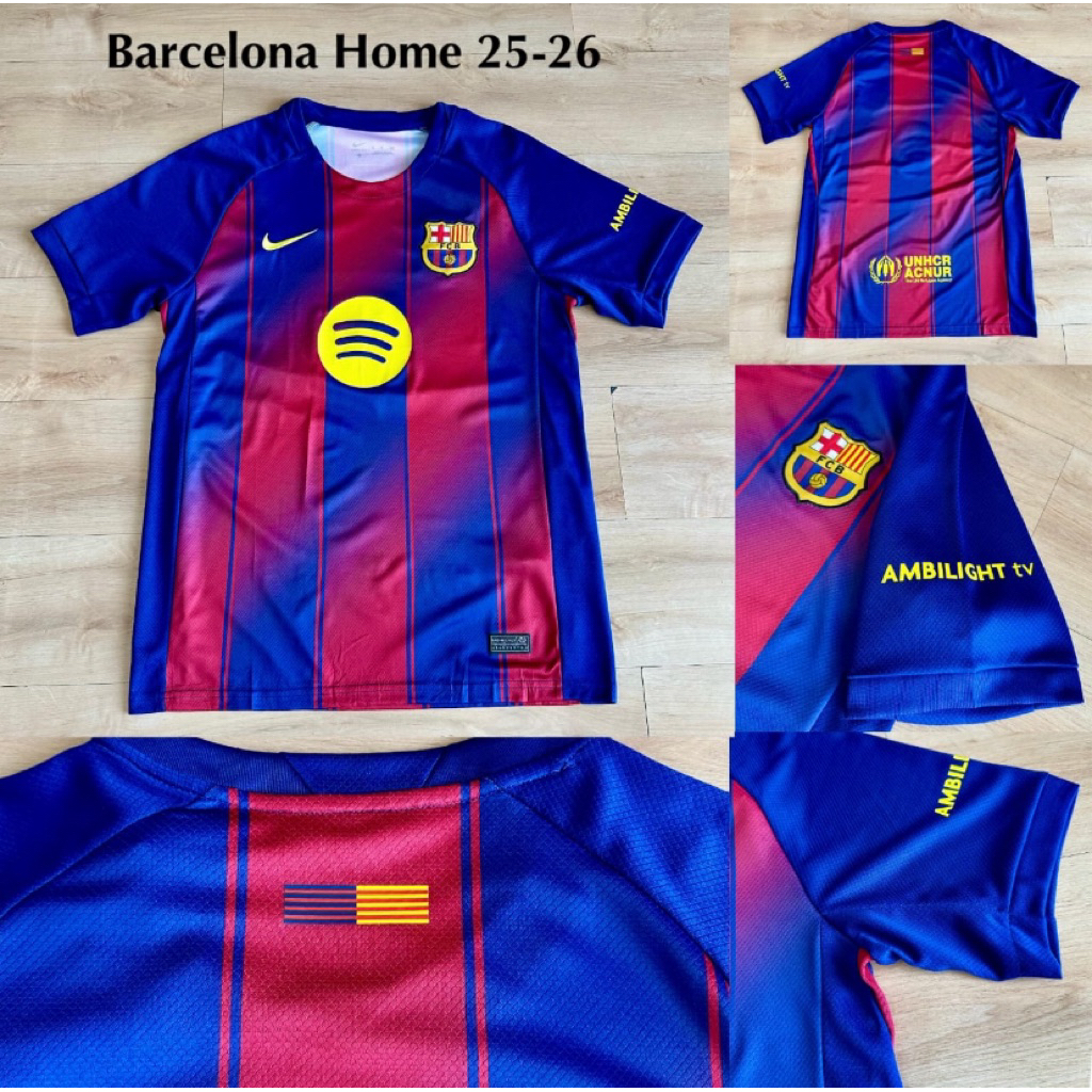 Jersey Kaos Baju Sepak Bola Barca Barka Barcelona Barce Home Away Big Size Ukuran Jumbo Besar XXL 2X