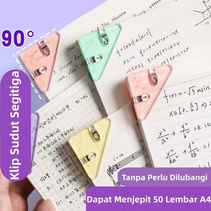 

Paper Clip Segitiga Warna Warni – Klip Sudut Penjepit Buku Kertas Binder Akrilik Plastik, Perlengkapan Kantor & Sekolah