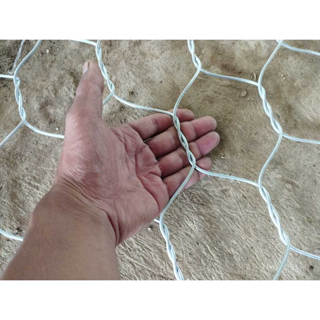 Bronjong, Kawat Bronjong, Bronjong Kawat Galvanis Ukuran 2 x 1 x 1 m