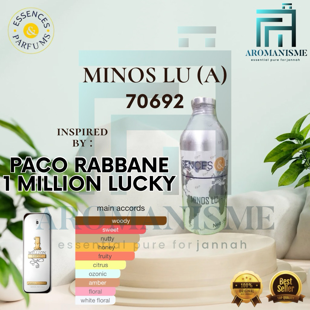 Bibit Parfum Searah Jayrose Grey / 1 Million Lucky By Essences Minos Lu Grade A Repack 50ml / 100ml