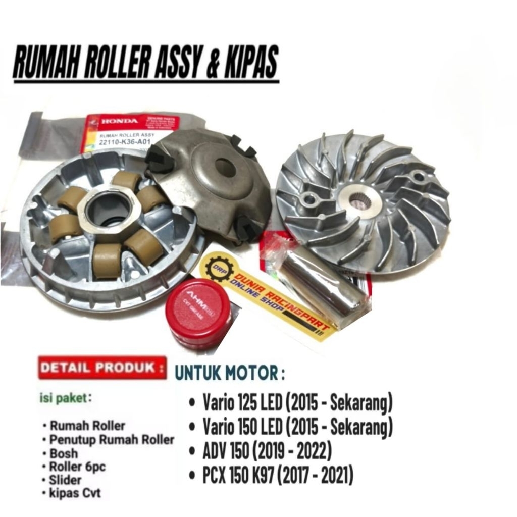 Rumah Roller Kipas rumah Roller Vario 125 fi old Vario 125 Led Esp Vario 150 Esp PCX 150 K36