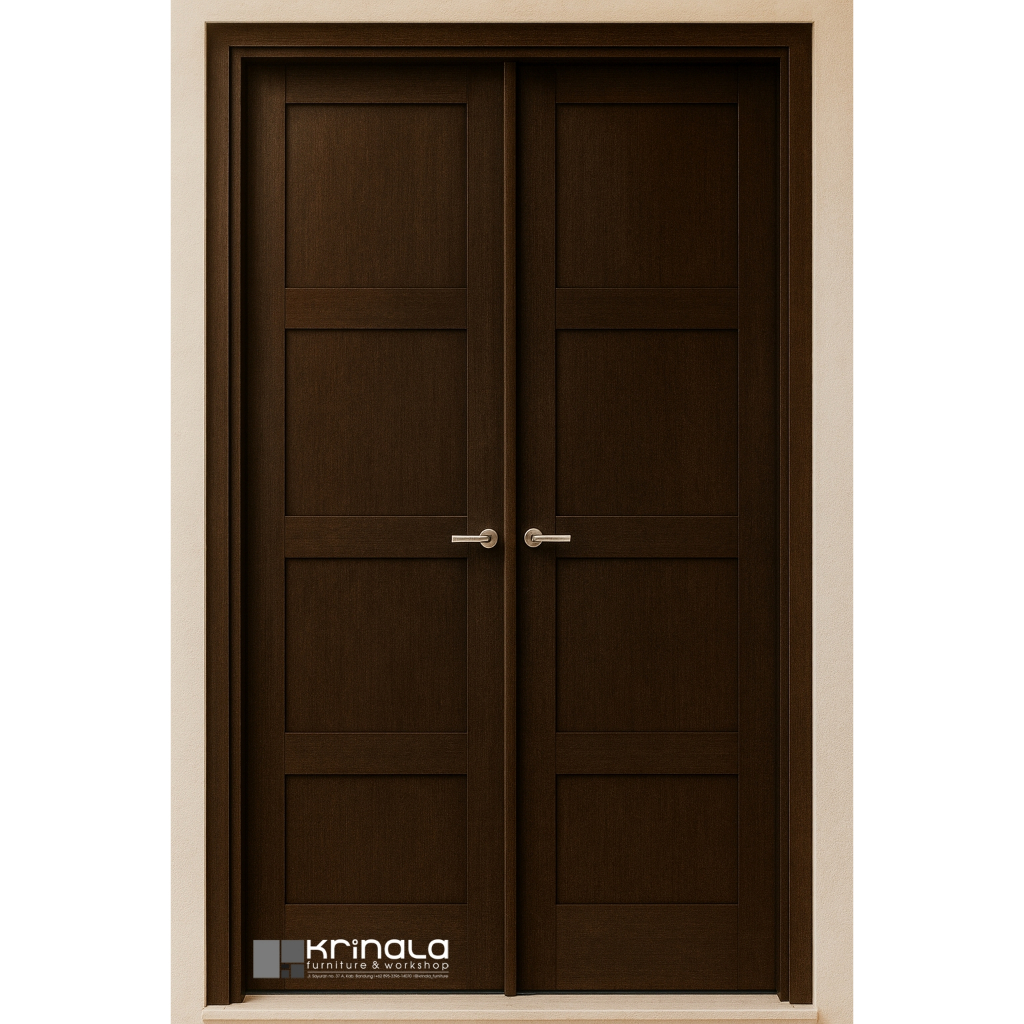 Pintu Double dan Kusen Kayu - Krinala Furniture