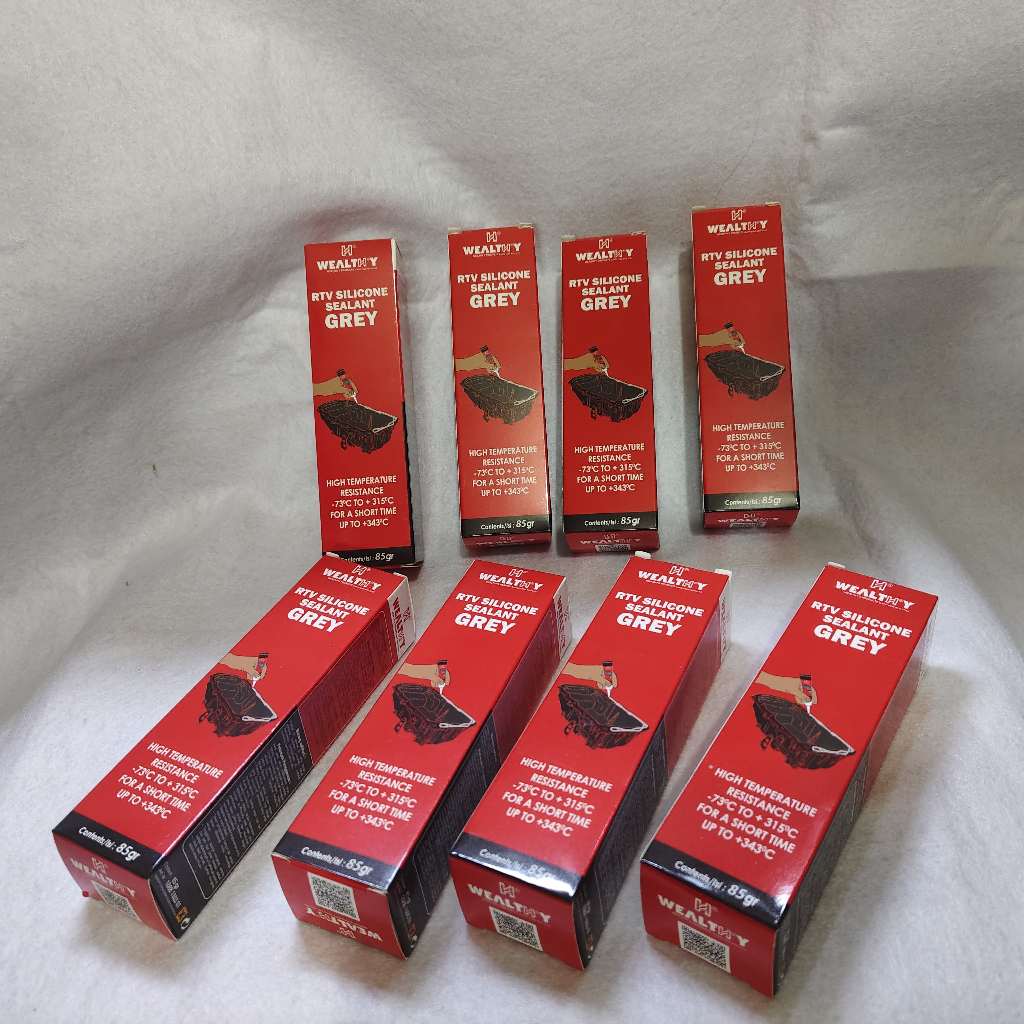 WEALTHY RTV SILICON GASKET SEALANT GREY HIGHT TEMP RESISTANCE 85 GR