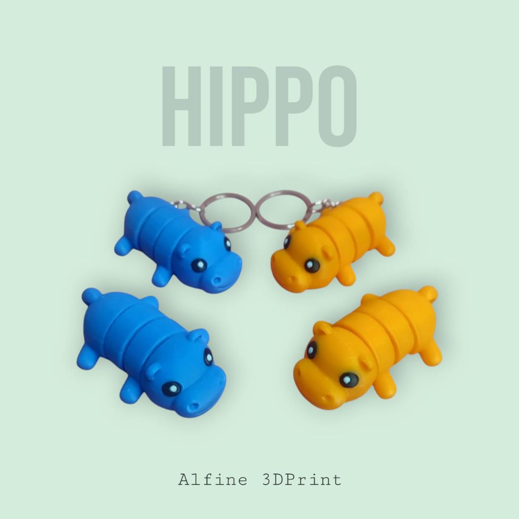 Gantungan Kunci Hippo | Articulated Hippo