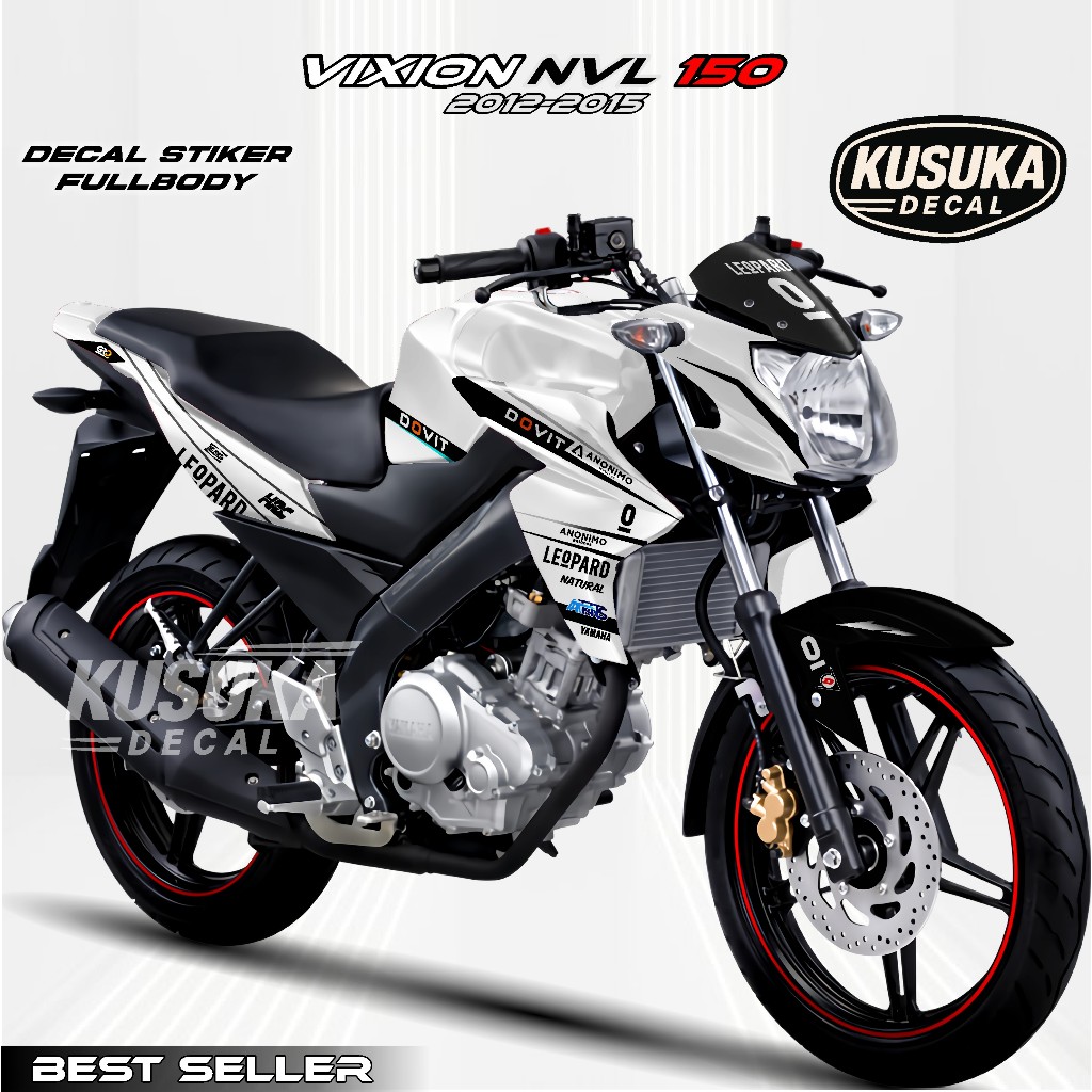 Kusuka Decal ~ Stiker Fullbody Vixion NVL tahun 2012-2015 Motif Leopard