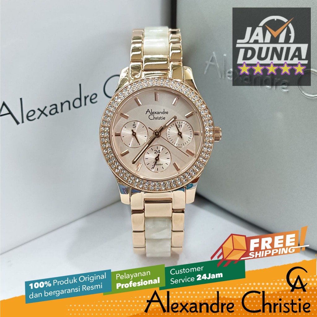 JAM TANGAN WANITA ALEXANDRE CHRISTIE PASSION CHRONOGRAPH ORIGINAL  2932 AC 2932 AC2932 ACF2932 JAM A