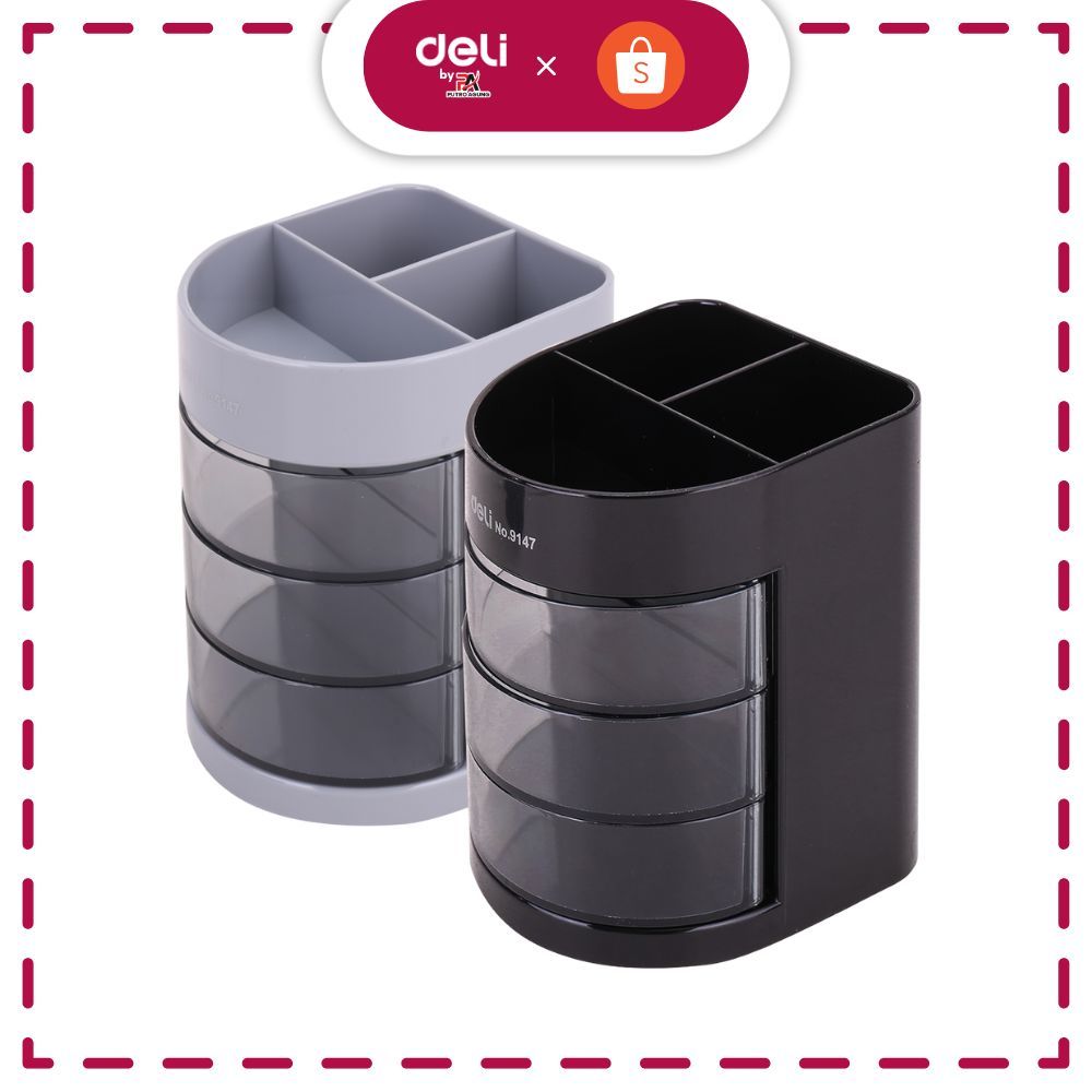 

Deli E9147 Desk Organizer Tempat Alat Tulis PS Desk Organizer 6 Comp.