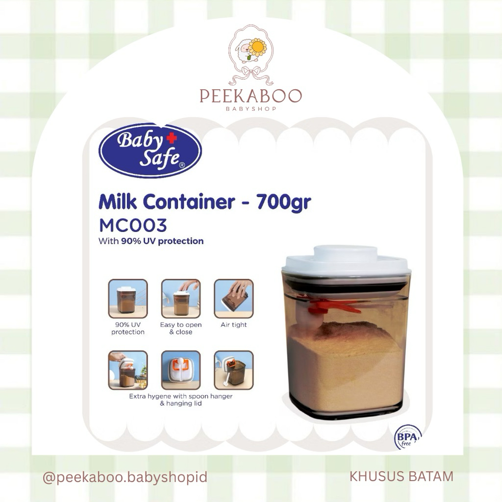 BabySafe - MC003 - Wadah Penyimpanan Susu Formula 700 ml | Toples Susu Formula | Kotak Susu Formula