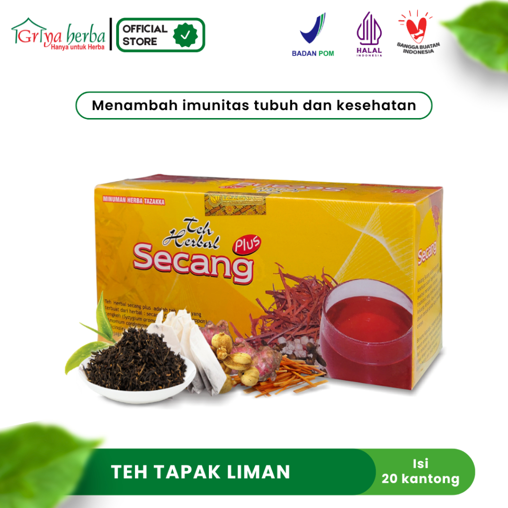 

Teh Herbal Secang Tazakka isi 20 Kantong teh untuk membantu mnurunkan gula darah halal