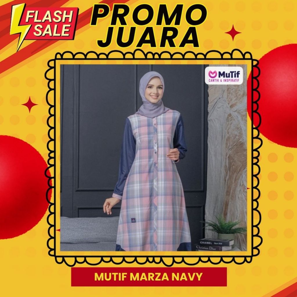 PROMO JUARA / MARZA NAVY PINK / MARZA GAMIS NAVY / GAMIS MUTIF TERBARU / MUTIF MARZA NEW ARRIVAL/ GA