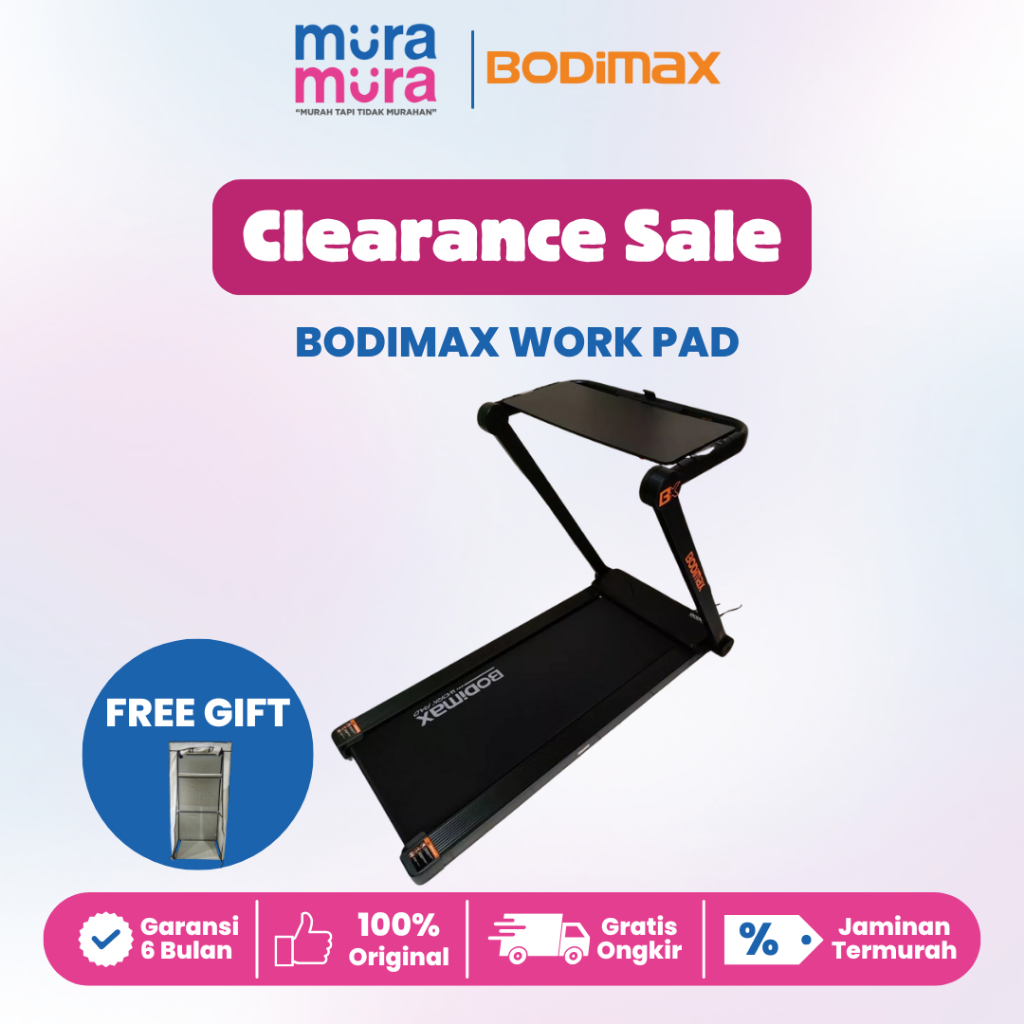 Clearance Sale Bodimax Running Pad 3 In 1 Work Pad Folding Treadmill Gym Alat Olahraga Fitness