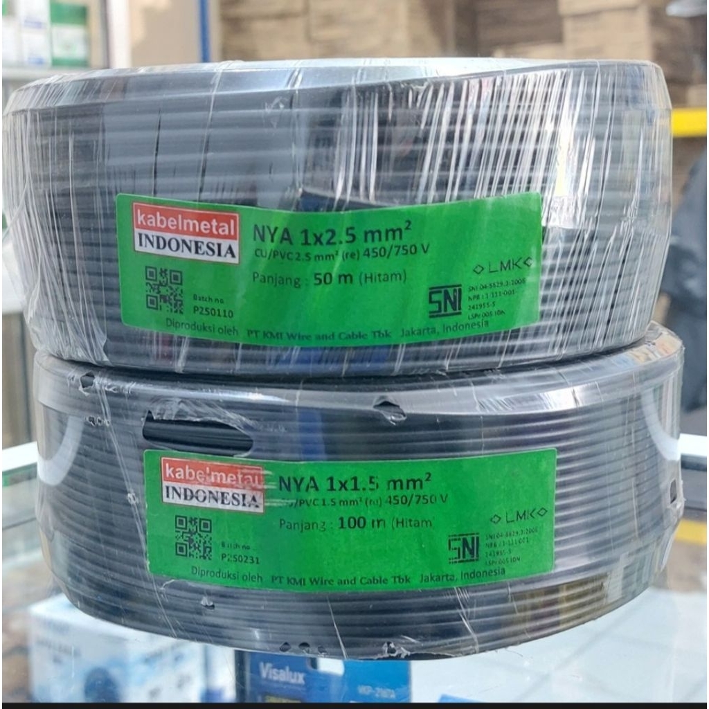 NYA 2,5 Black 50mtr Metal Indonesia