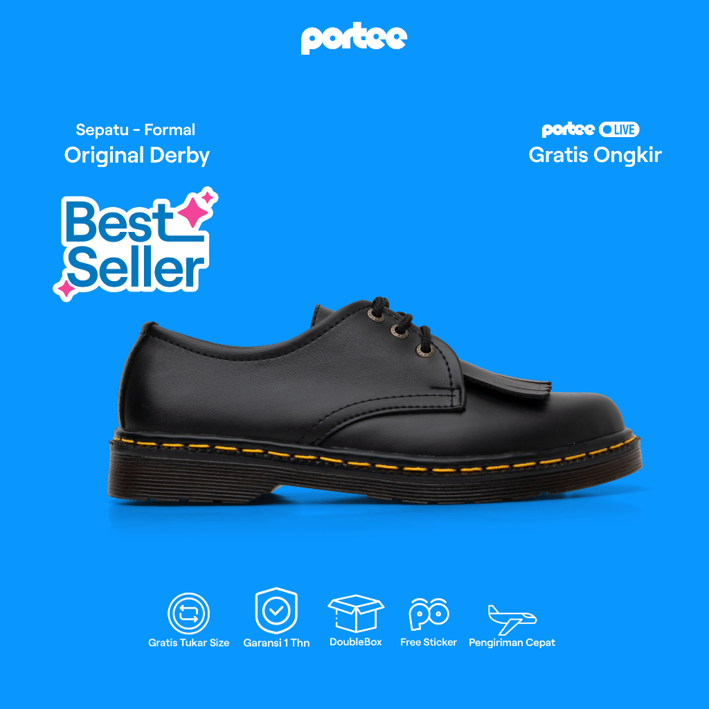 Sepatu Boots Pria Portee Goods Original Derby Boots