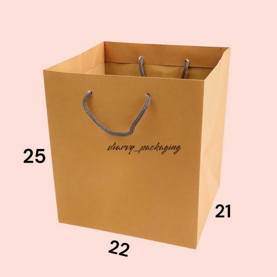 

Paperbag polos 22 x 25 | Paper bag kotak nasi | Paper bag coklat untuk hajatan | Tas kotak kue