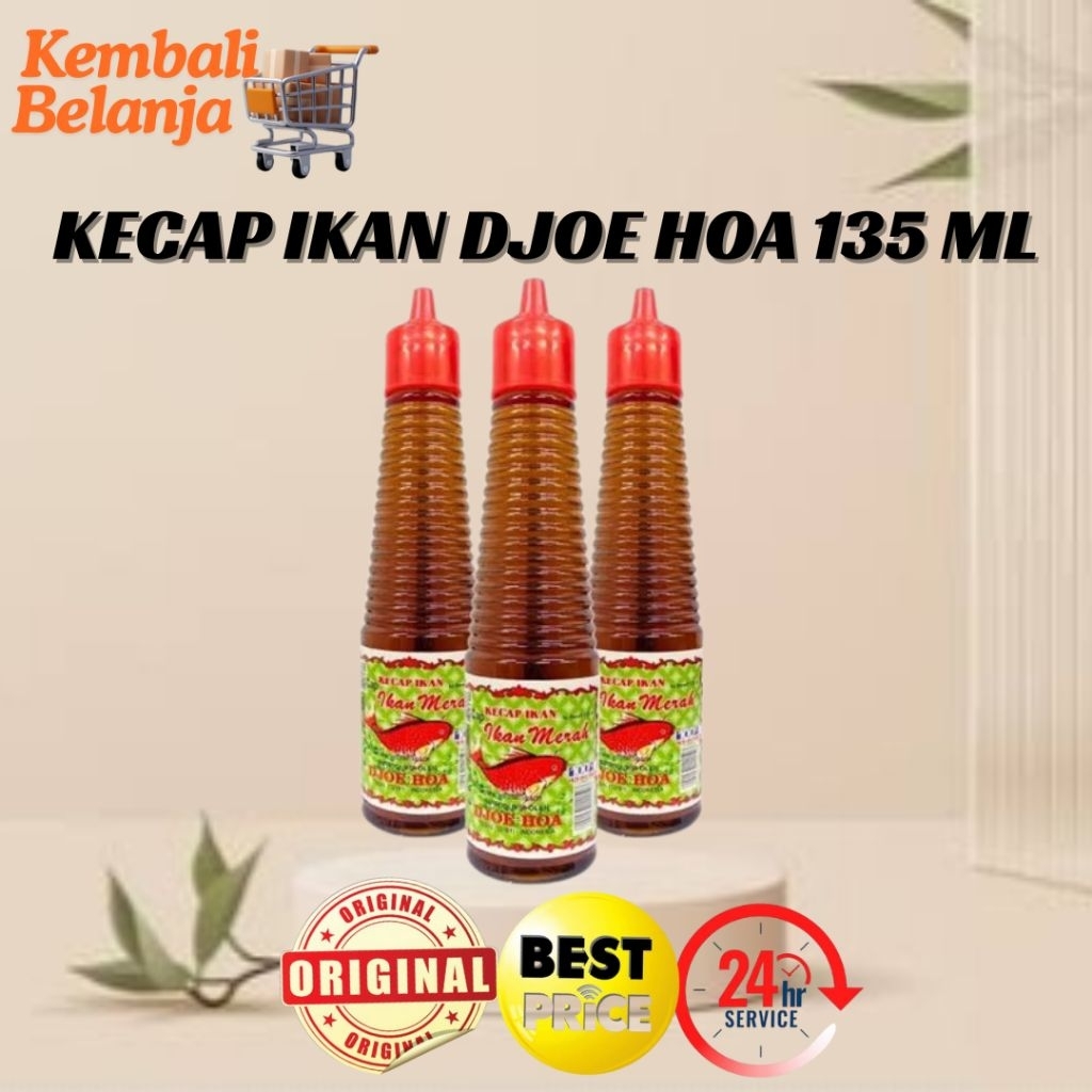 Kecap Ikan Djoe Hoa 135 Ml/ Kecap Ikan Cap Ikan merah/ Kecap Ikan Enak Sedap/ Kecap Ikan Murah/ Keca