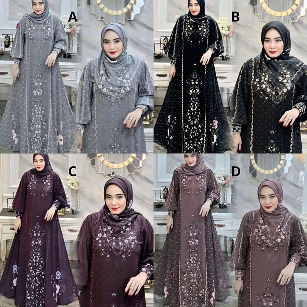 Mufidah Series Gamis Set Hijab Original By Mariani