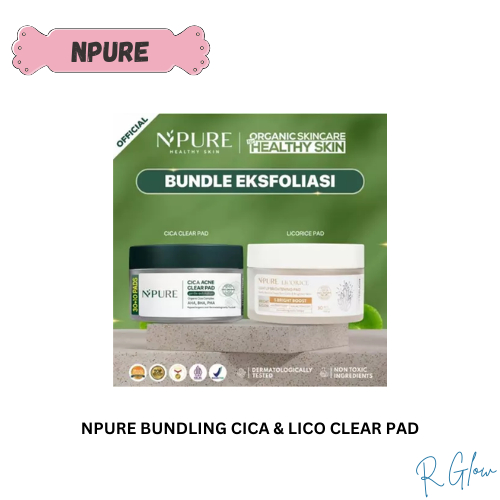 Rglow - Bundle Npure Pad / Bundling Pad Npure / Paket Cica Clear Pad + Licorice Brightening Pad