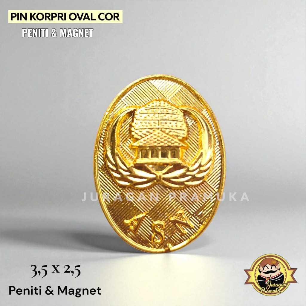Pin KORPRI OVAL Cor premium / pin korpri ASN / atribut asn