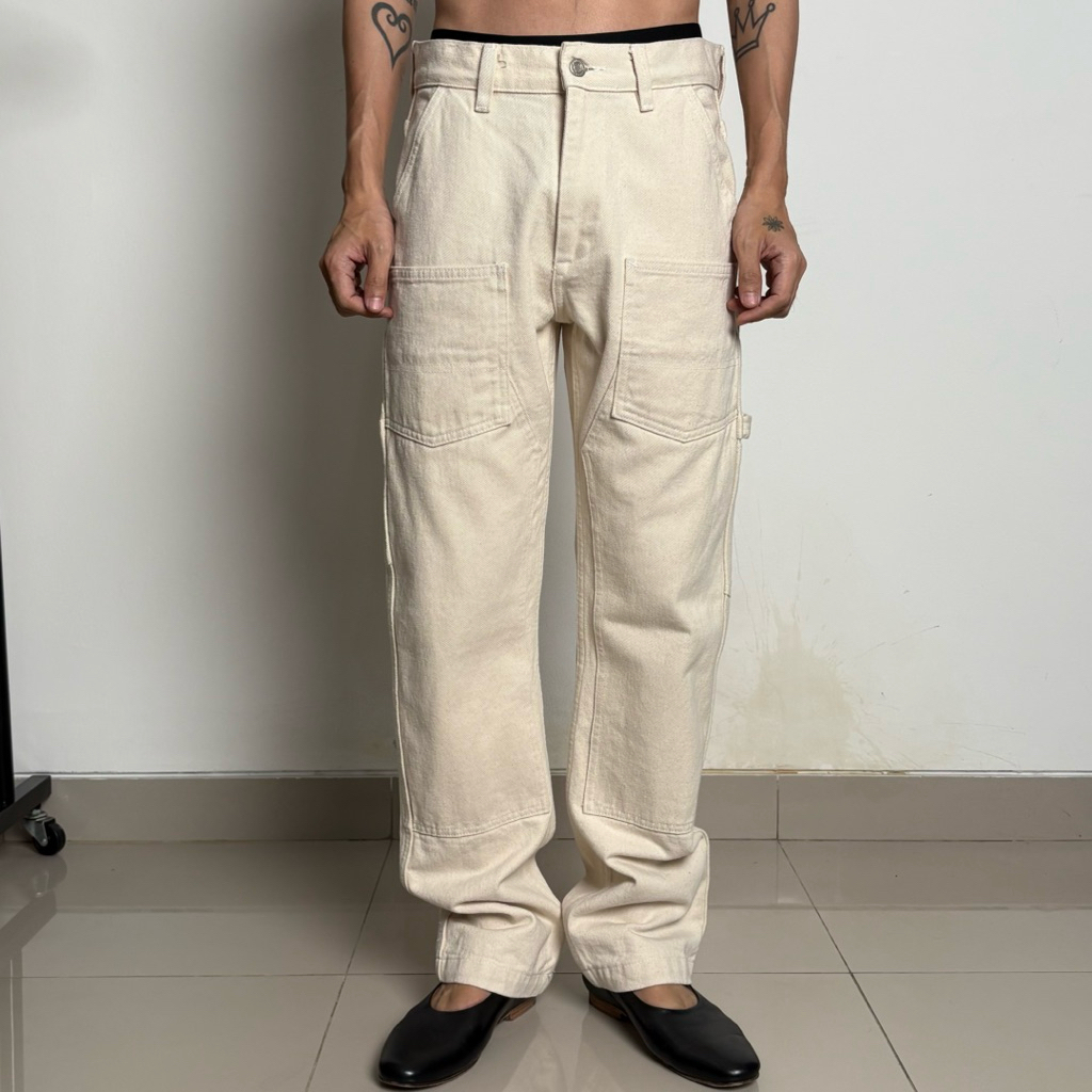Pot Meets Pop Carpenter Pants Ivory