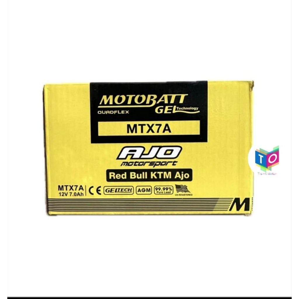 Aki Motobatt MTX7A 12V 7Ah Aki Kawasaki Ninja 250 aki Ninja