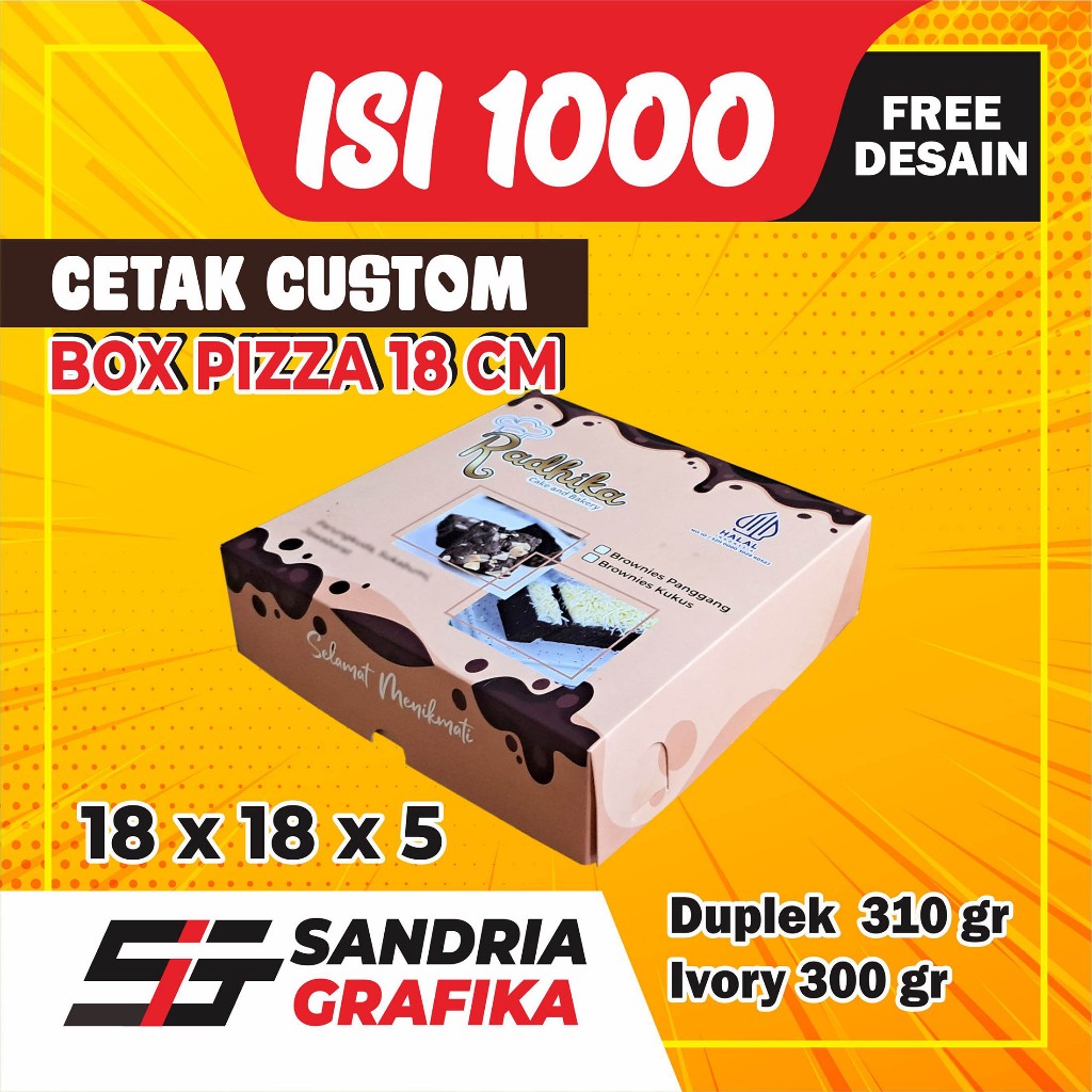 DUS PIZZA 18X18X5 / BOX PIZZA 18 X 18 X 5