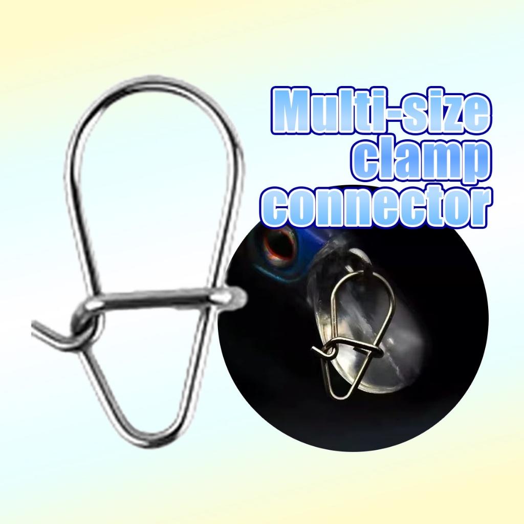 100PCS Stainless Steel Fishing Snap Lure Egi Eging Minnow Pancing Peniti Pancing Konektor Pancing pa