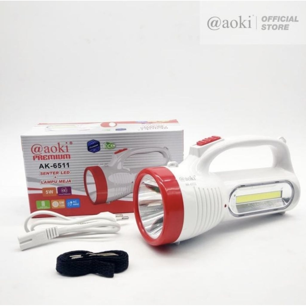 Senter AOKI ( Senter Led + Lampu Emergency )