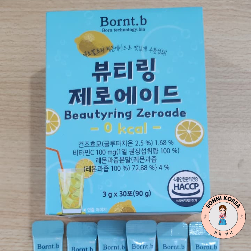 Bornt B Beautyring Zeroade (1Pcs) - Minuman Kolagen Zero Sugar - Collagen Drink Korea - Collagen Zer