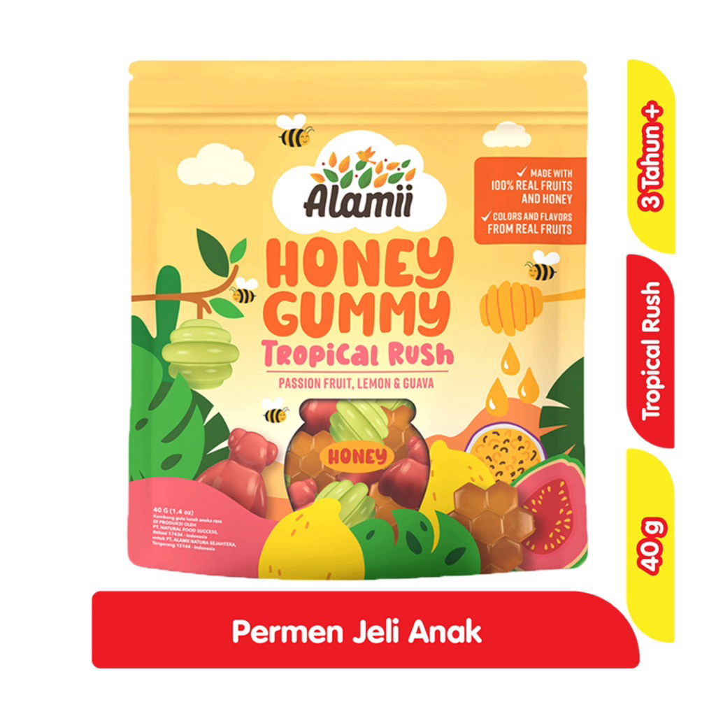 

Alamii Honey Permen Gummy Anak Tropical Rush 40 g