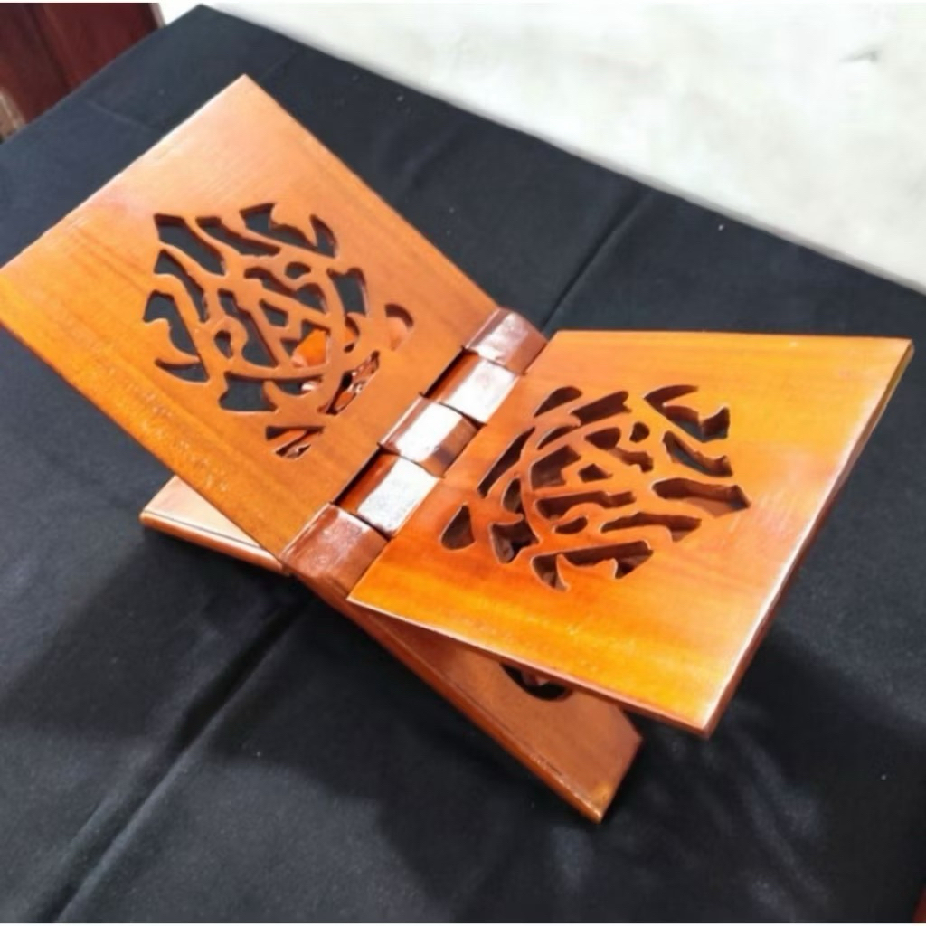 PROMO REKAL ALQURAN JUMBO/Rekal Al Qur'an/Meja Al Qur'an/Meja Alquran/Lakar Al quran Rekal Motif Iqr